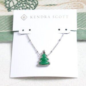 New Kendra Scott Holiday Tree Short Necklace Silver